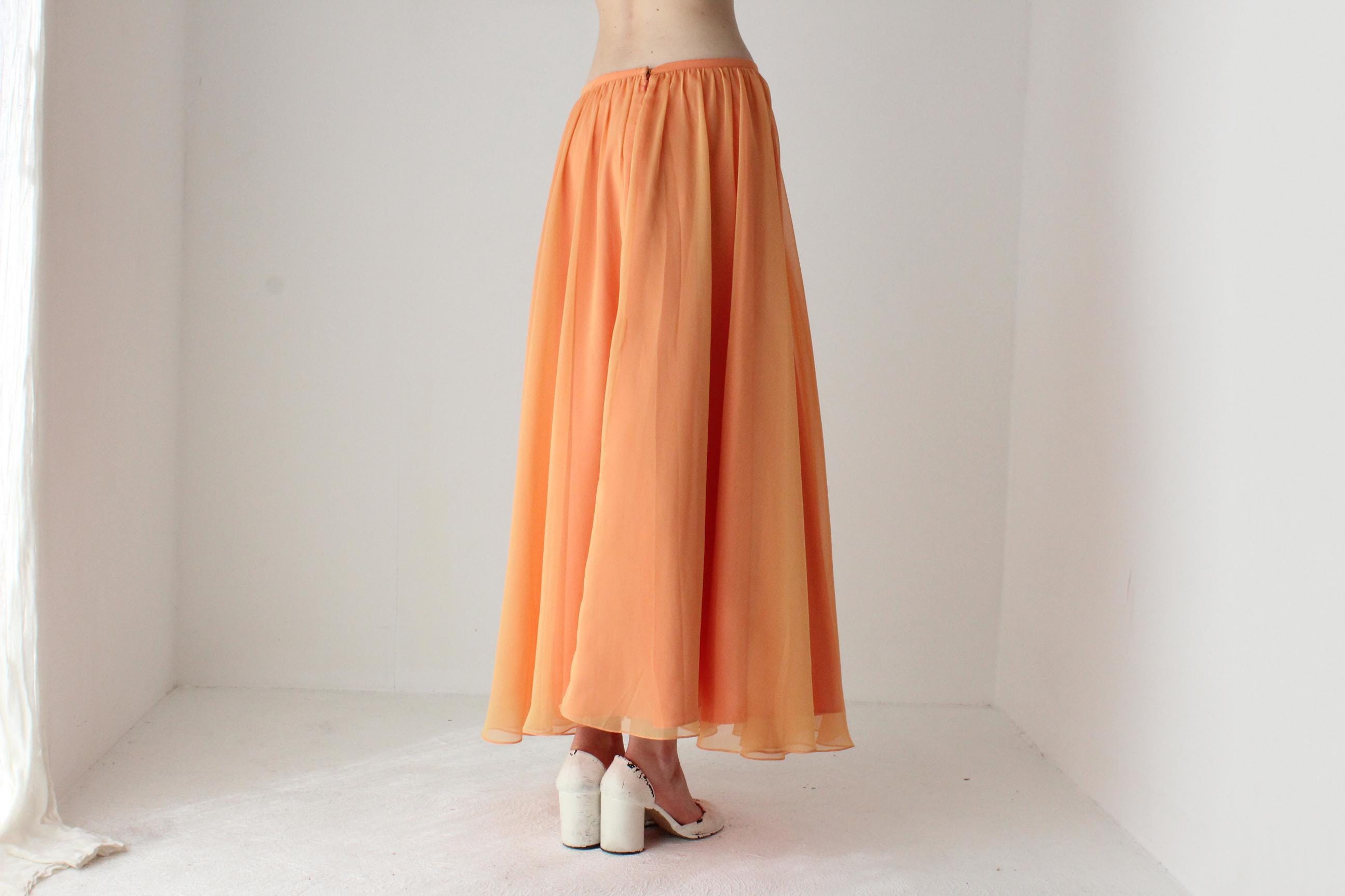 90s Iridescent Formal Skirt