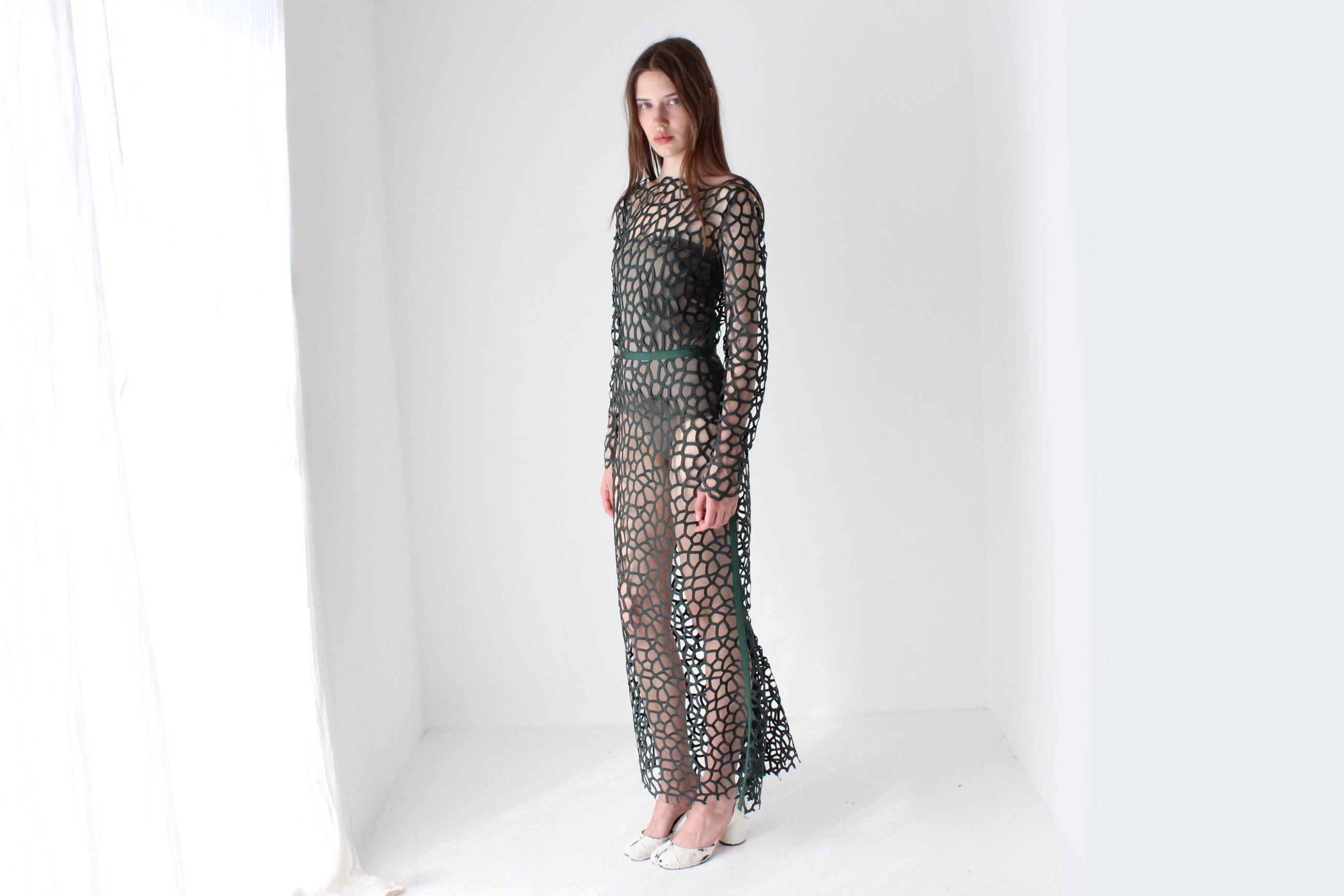 Funky Handmade Cotton Cut Out Maxi Dress