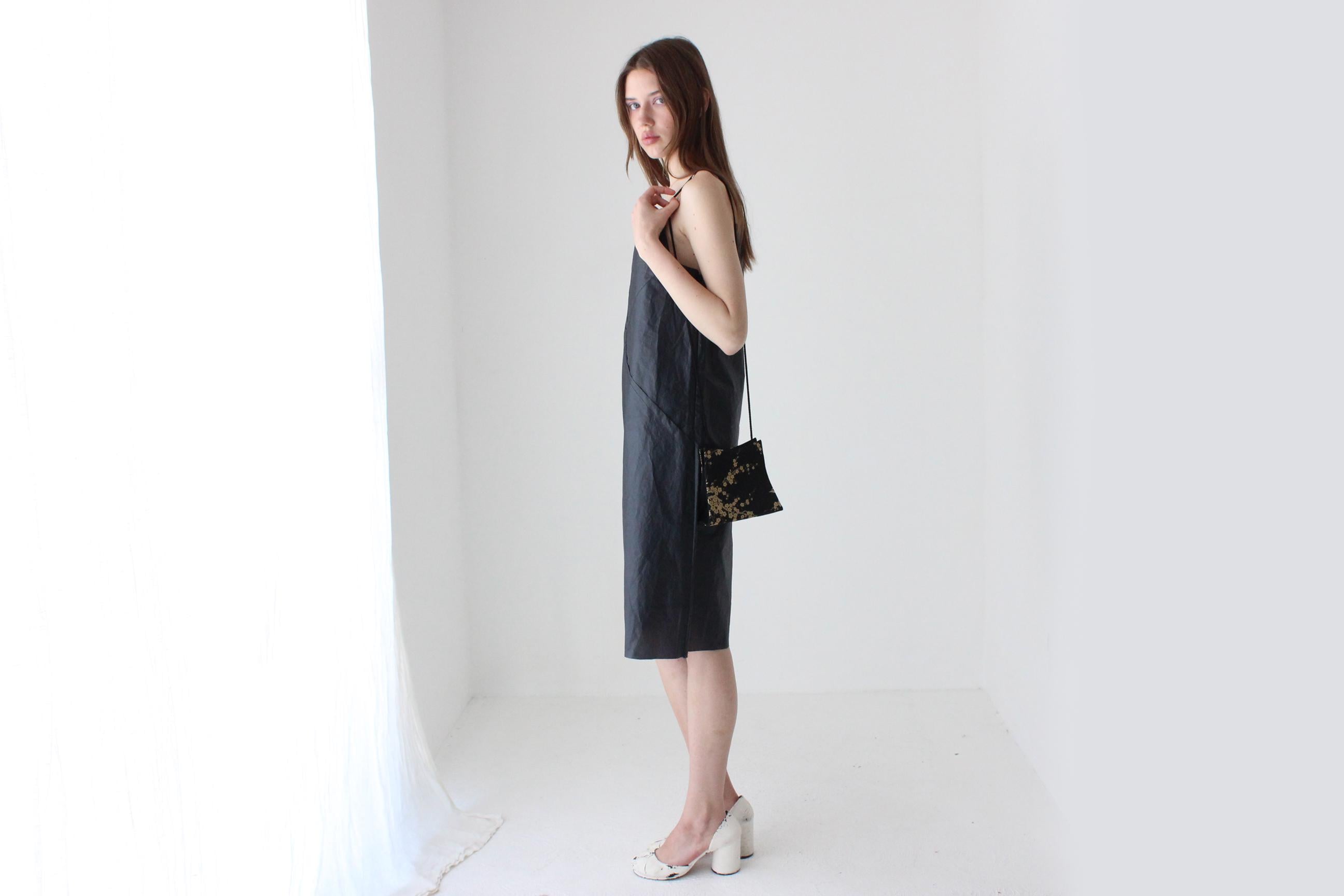 90s Chinese Satin Structured Mini Bag