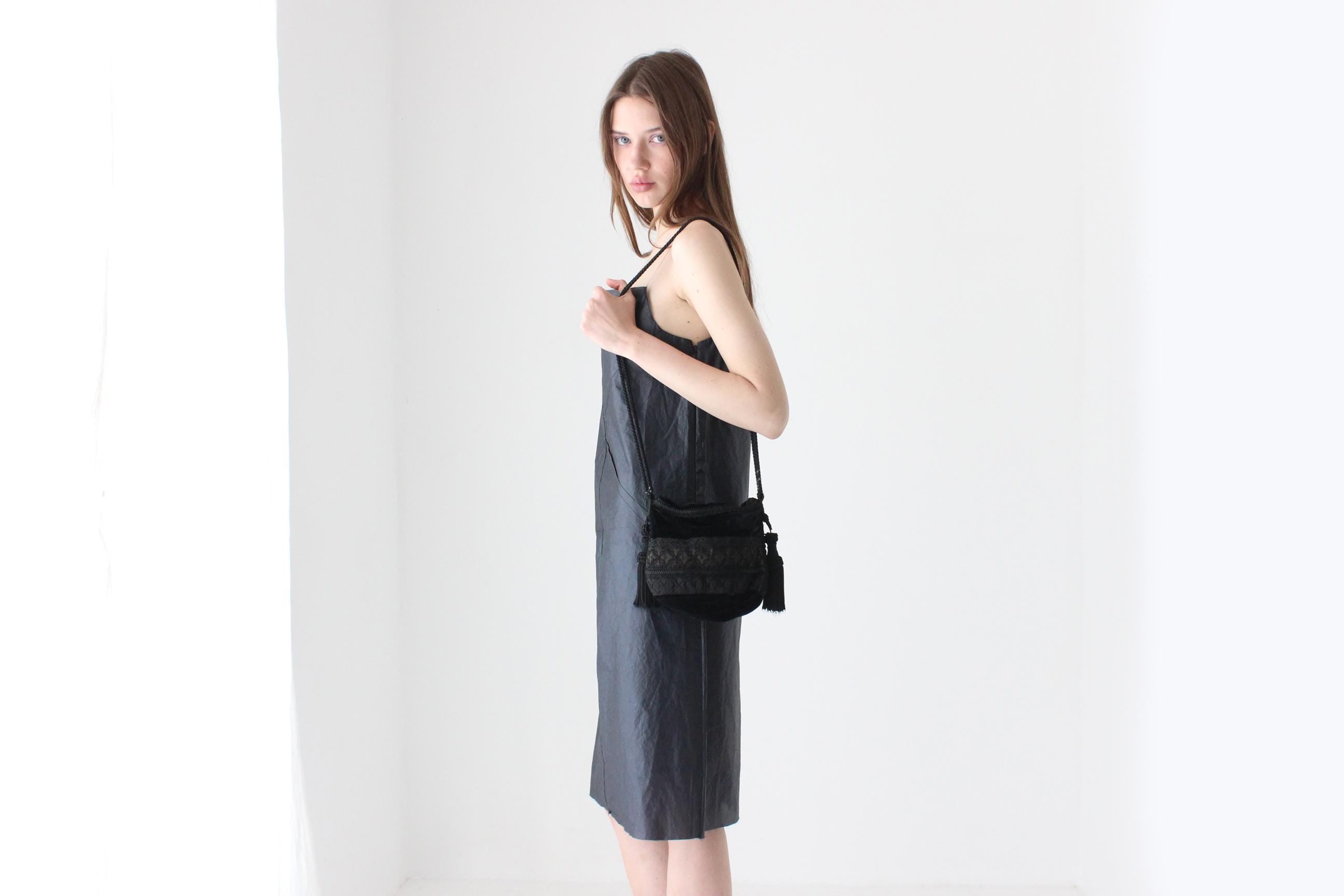 90s Moschino Velvet Tassel Opera Bag