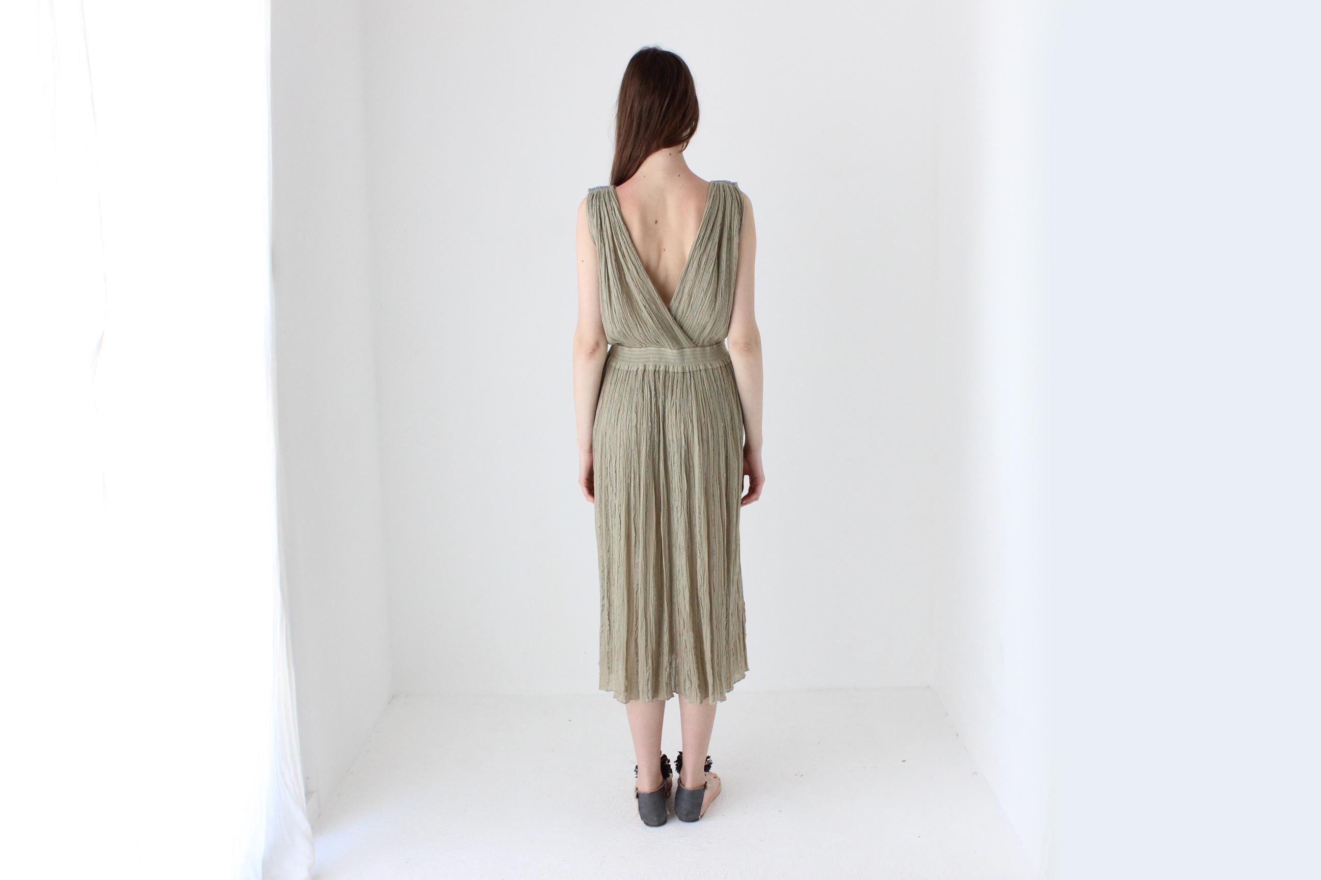 2000s Athenian Greek Made Gauze Dress