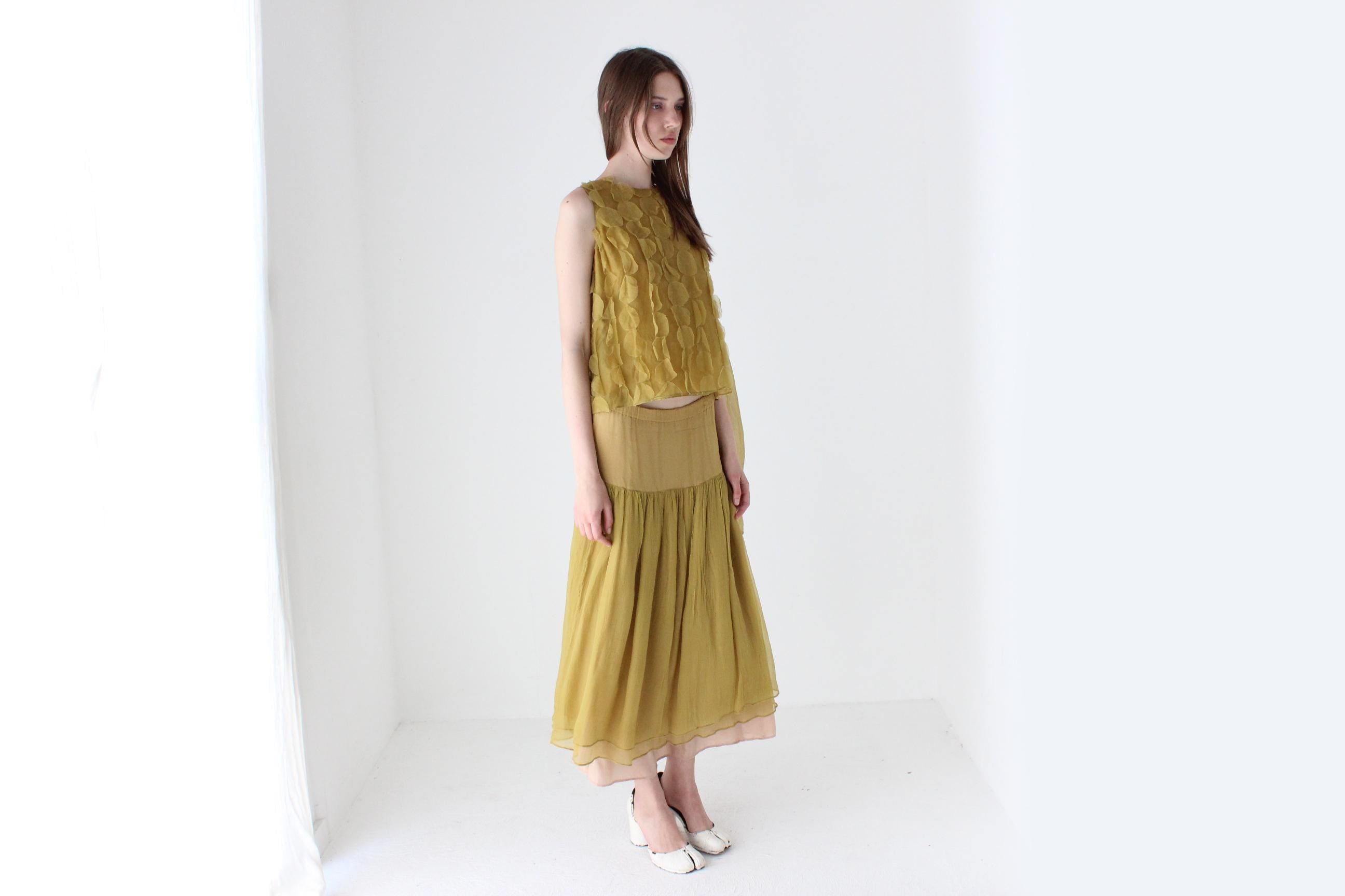 Y2K Textural Silk Organza Top