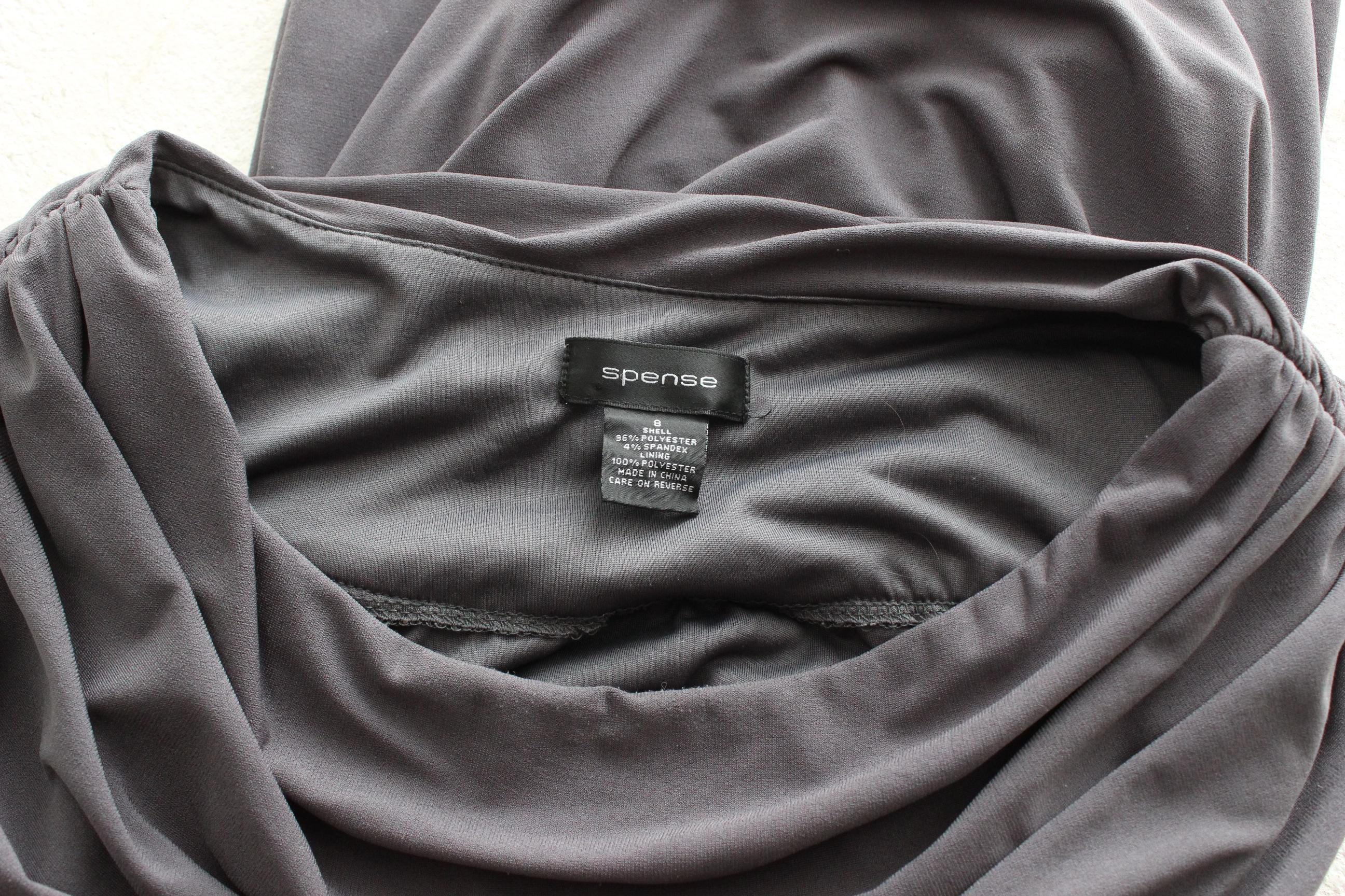 Y2K Stretch Ruched Grey Layering Dress