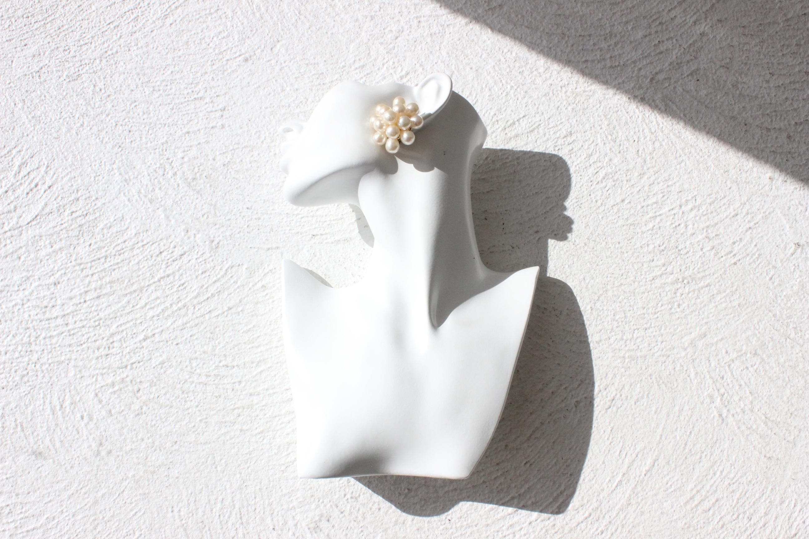 60s Milk Pearl Baroque Cluster Clip Ons