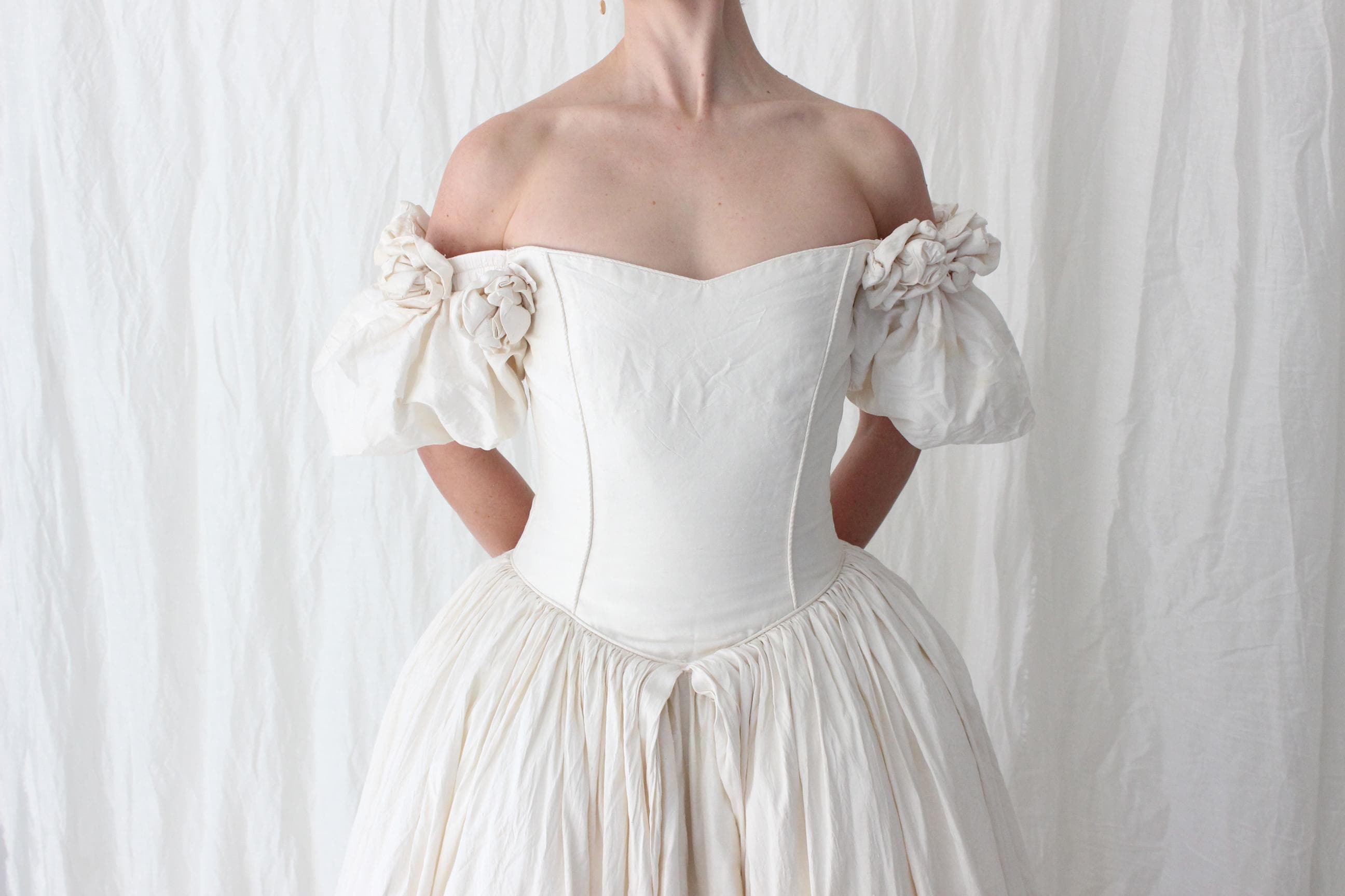 1992 Silk Dupion Rosette Down