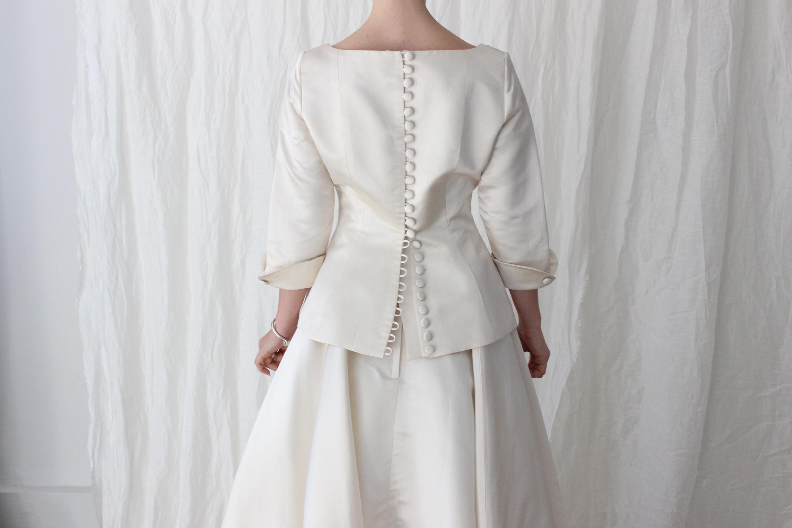 90s Duchess Silk Satin Two Piece Skirt & Top Set