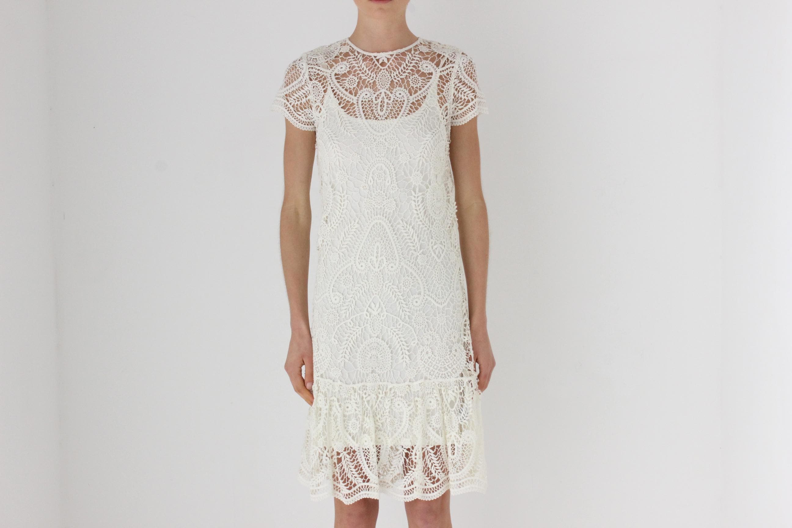 Y2K Ralph Lauren Cotton Crochet Dress
