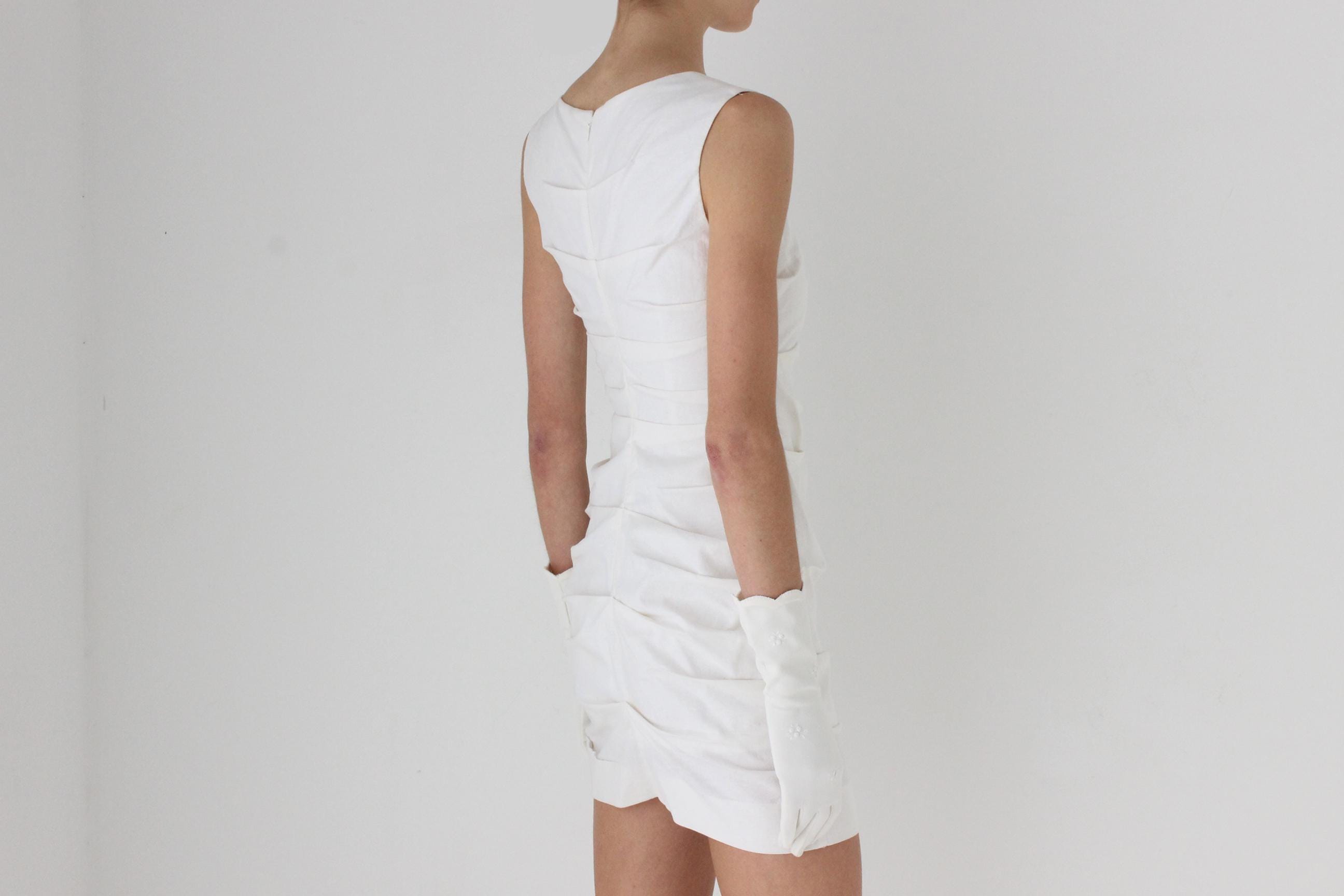 2000s Nicole Miller Chic Gathered Mini