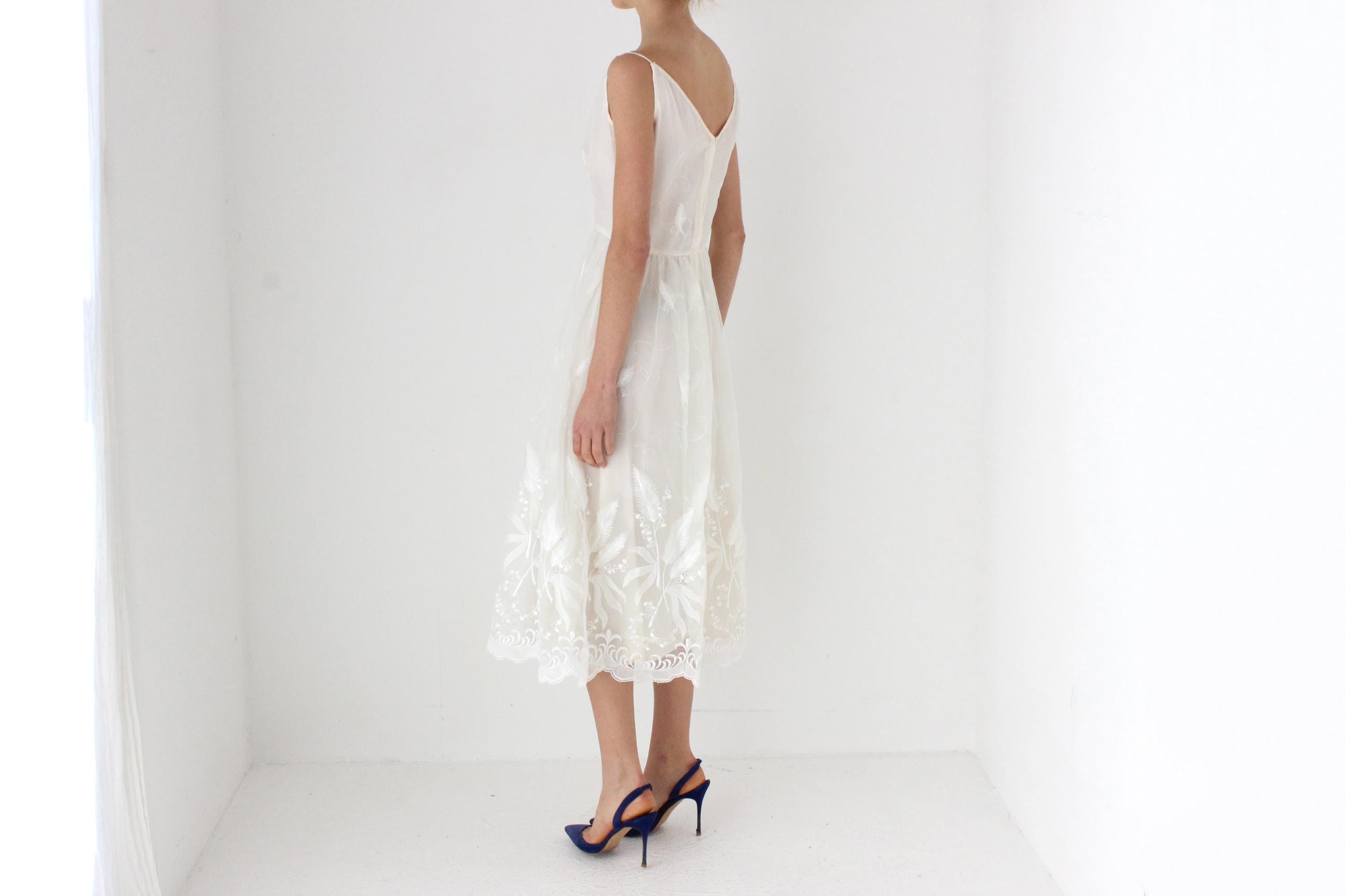 Handmade 50s Style Lace & Tulle Cocktail Dress