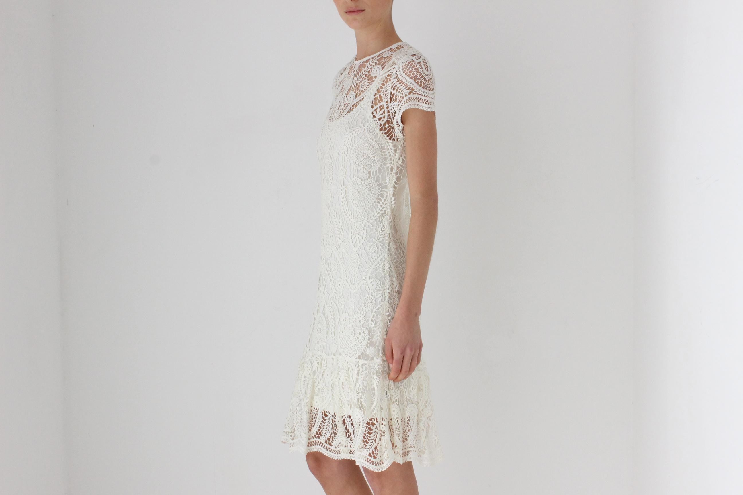 Y2K Ralph Lauren Cotton Crochet Dress