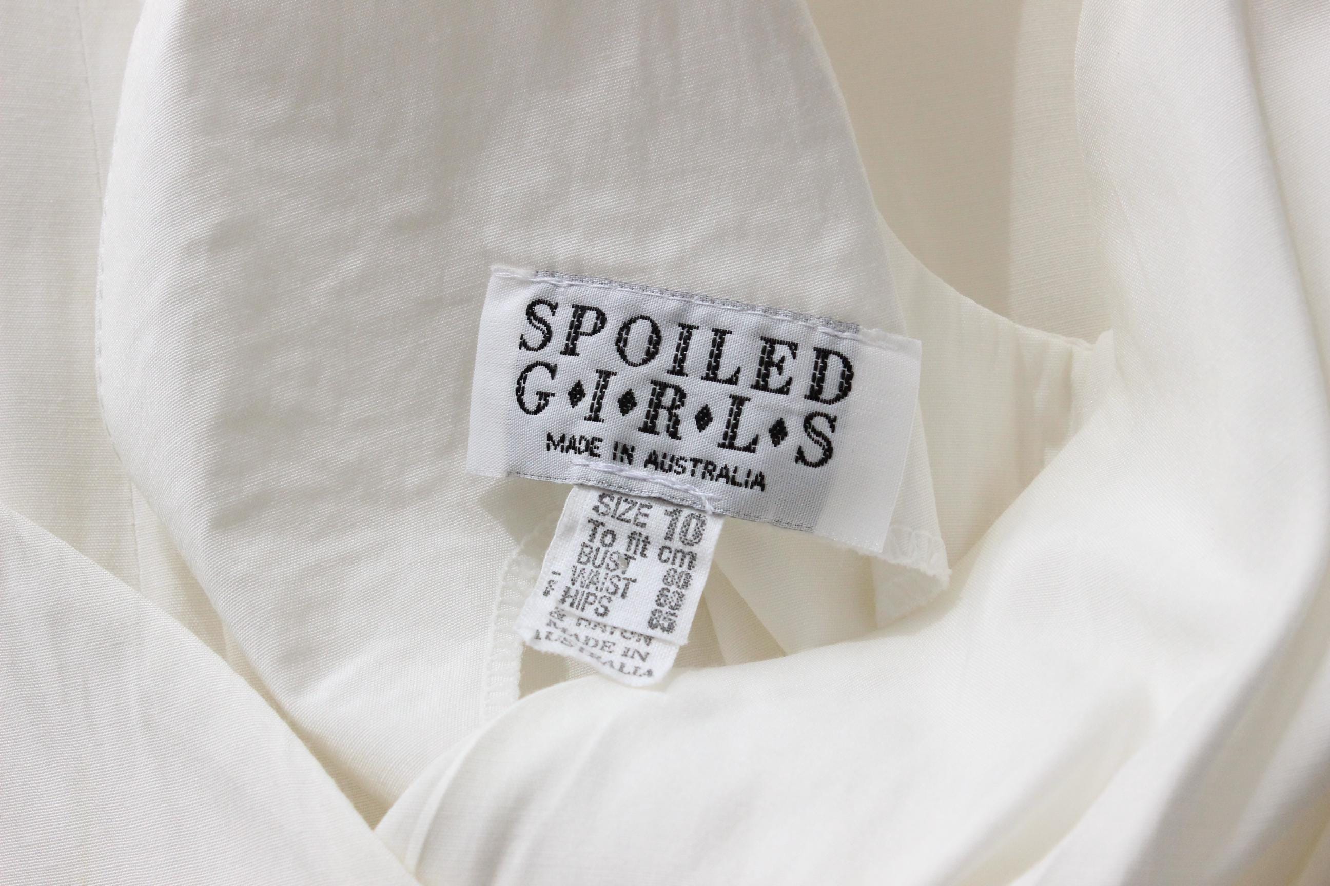 90s Does 50s Circle Skirt Bridal Picnic Dress