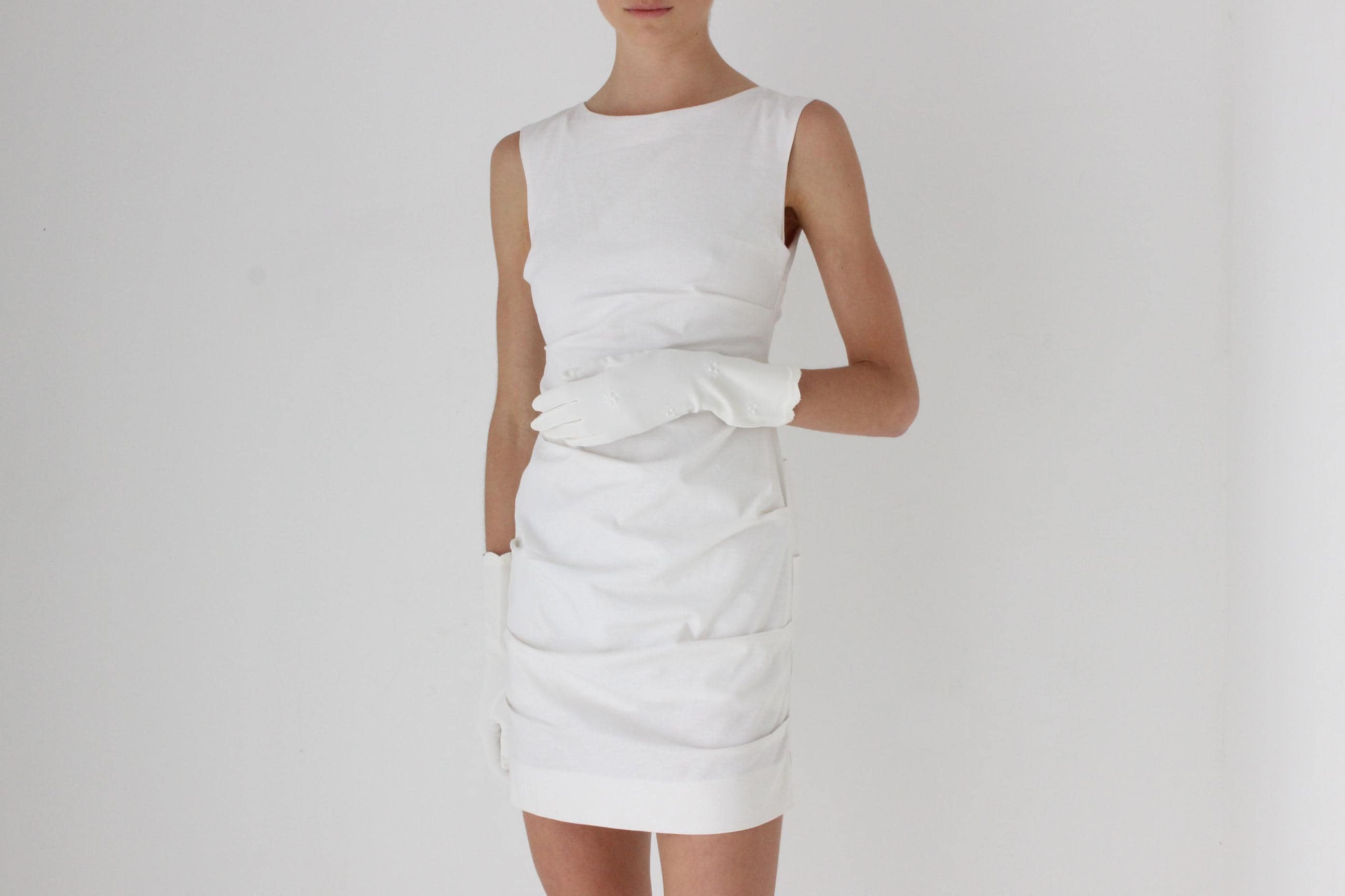 2000s Nicole Miller Chic Gathered Mini