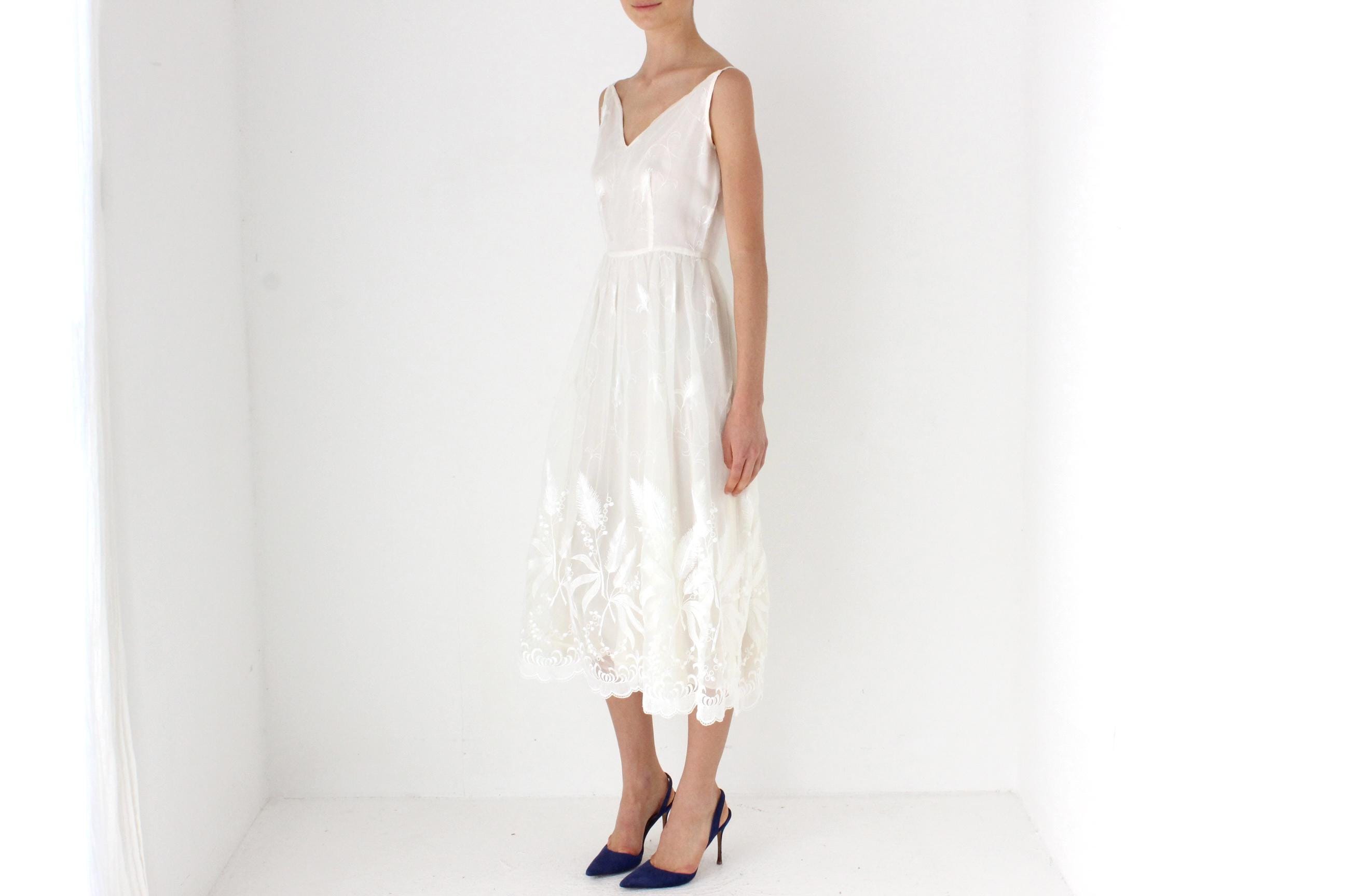 Handmade 50s Style Lace & Tulle Cocktail Dress