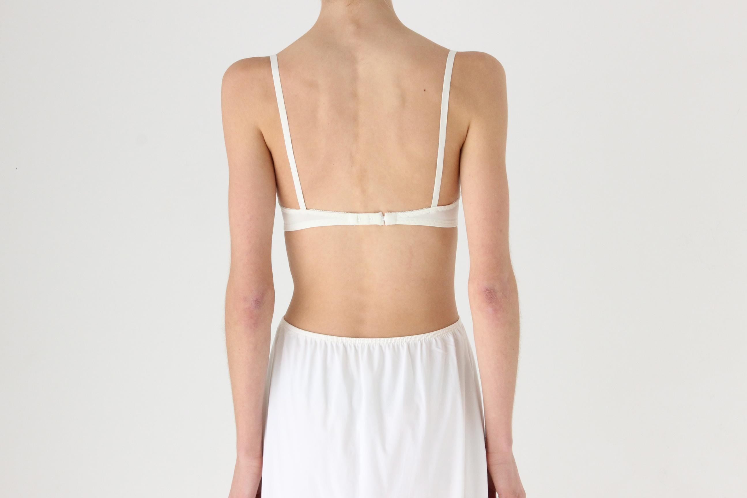 Vintage 80s Ivory Underwire Bra Bridal Lingerie