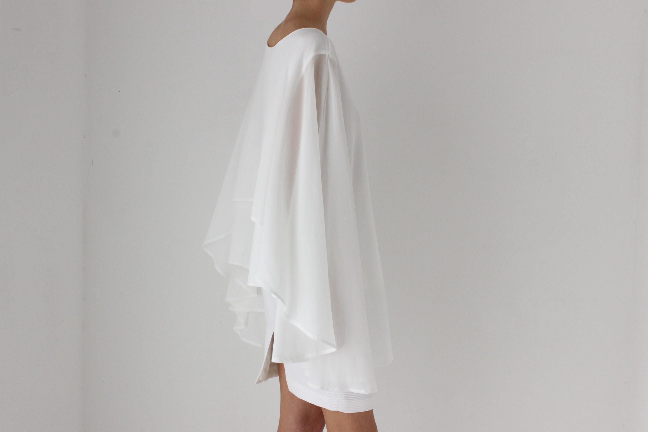 Contemporary Crepe Wing Sleeve Top