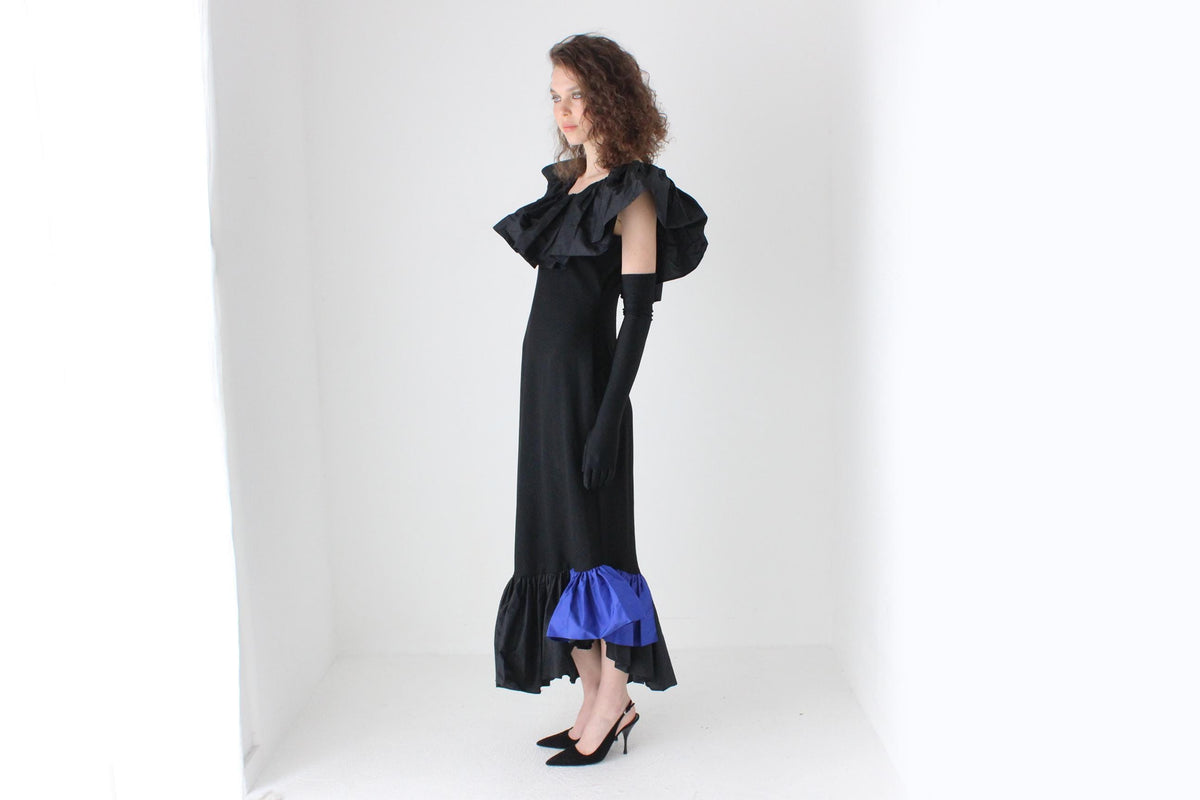 80s Sonia Rykiel Impossibly Rare Sculptural Taffeta Gown