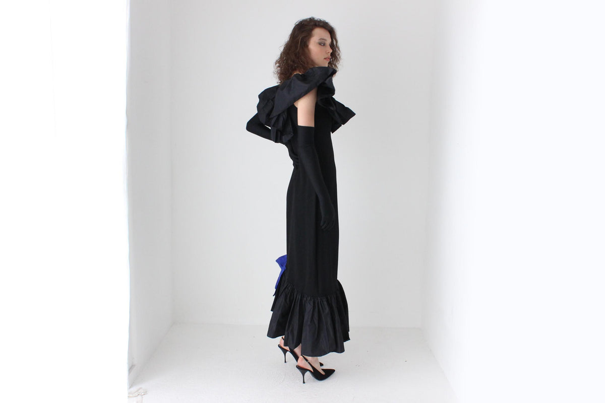 80s Sonia Rykiel Impossibly Rare Sculptural Taffeta Gown