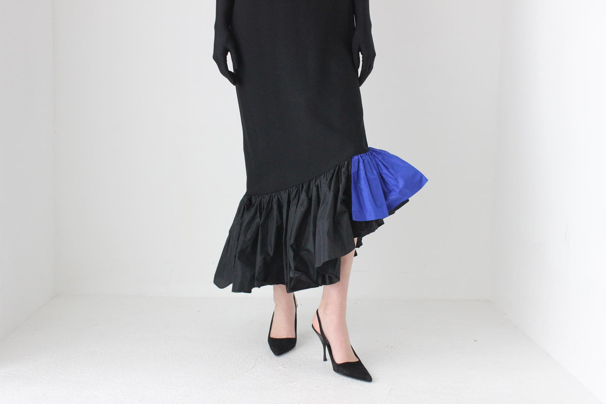 80s Sonia Rykiel Impossibly Rare Sculptural Taffeta Gown