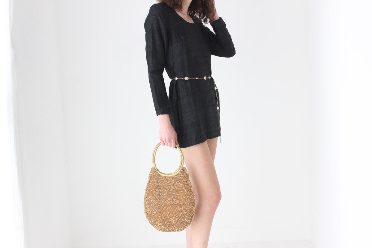 Super Chic 90s Raw Silk Dupion Mini