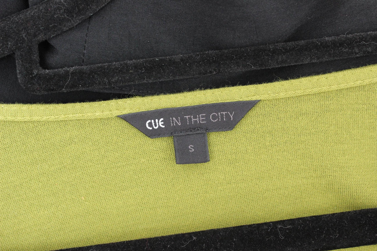 Y2K Cue Olive Green Stretch Jersey Draped Top