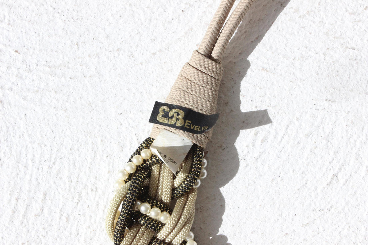 80s Gold Tone Braided Rope Waist Belt