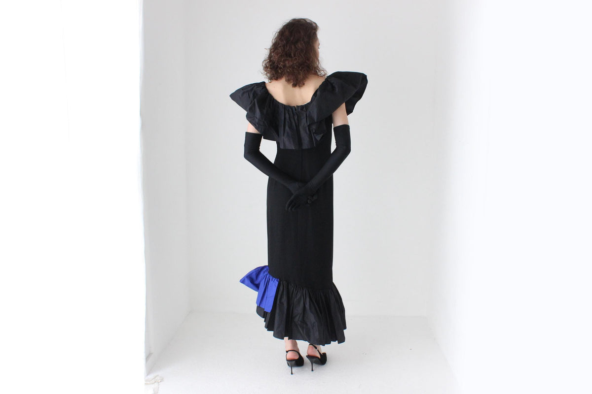 80s Sonia Rykiel Impossibly Rare Sculptural Taffeta Gown