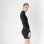 80s Stretch Cotton Sexy High Sequin Neck Bodycon Disco Dress