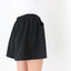 The Famous Shorts - Cotton / Linen Blend Stretch Waist Flared Leg Shorts - In Black
