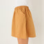 The Famous Shorts - Cotton / Linen Blend Stretch Waist Flared Leg Shorts - In Marigold