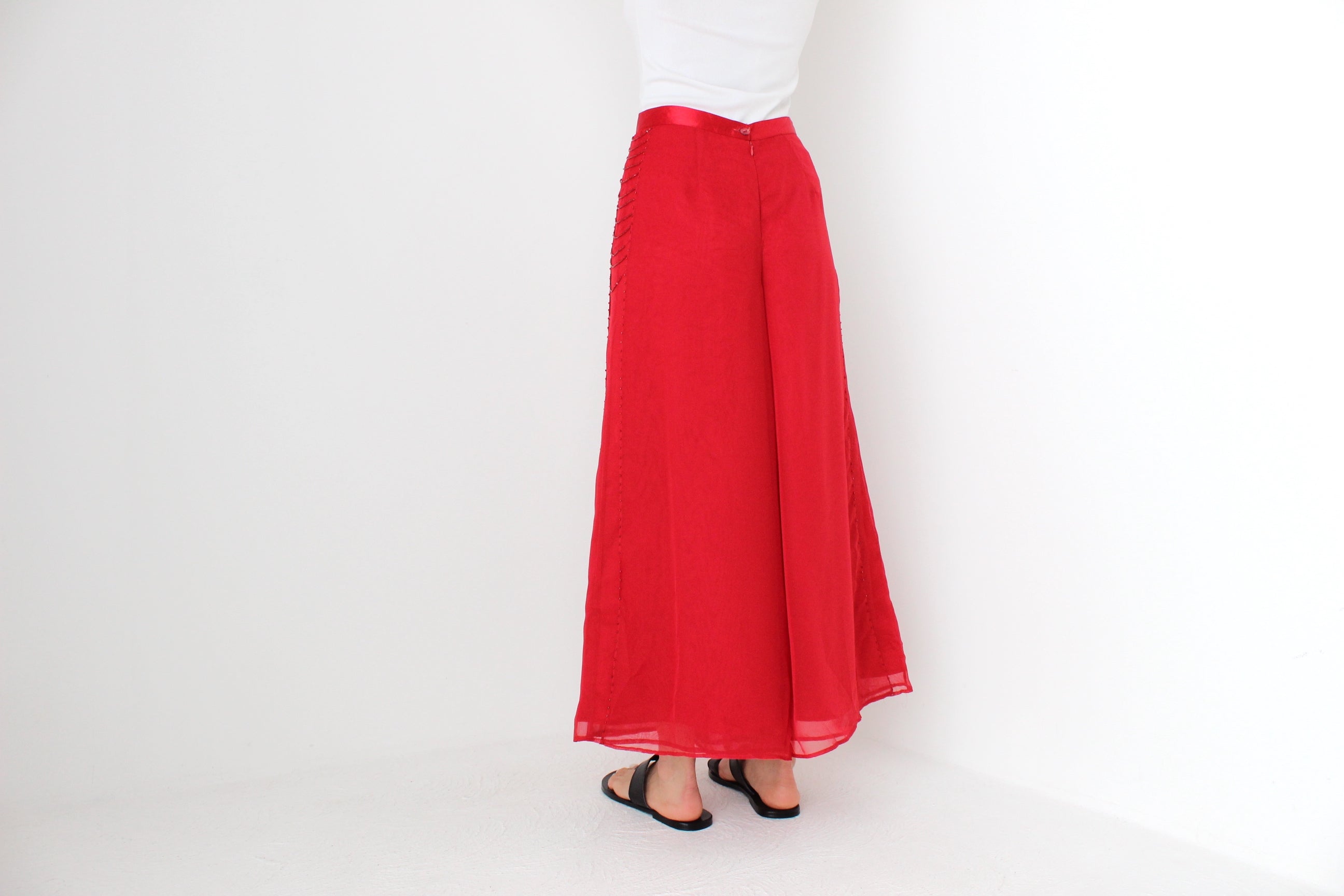 90s Gypsy Wide Leg Cropped Flared Culottes