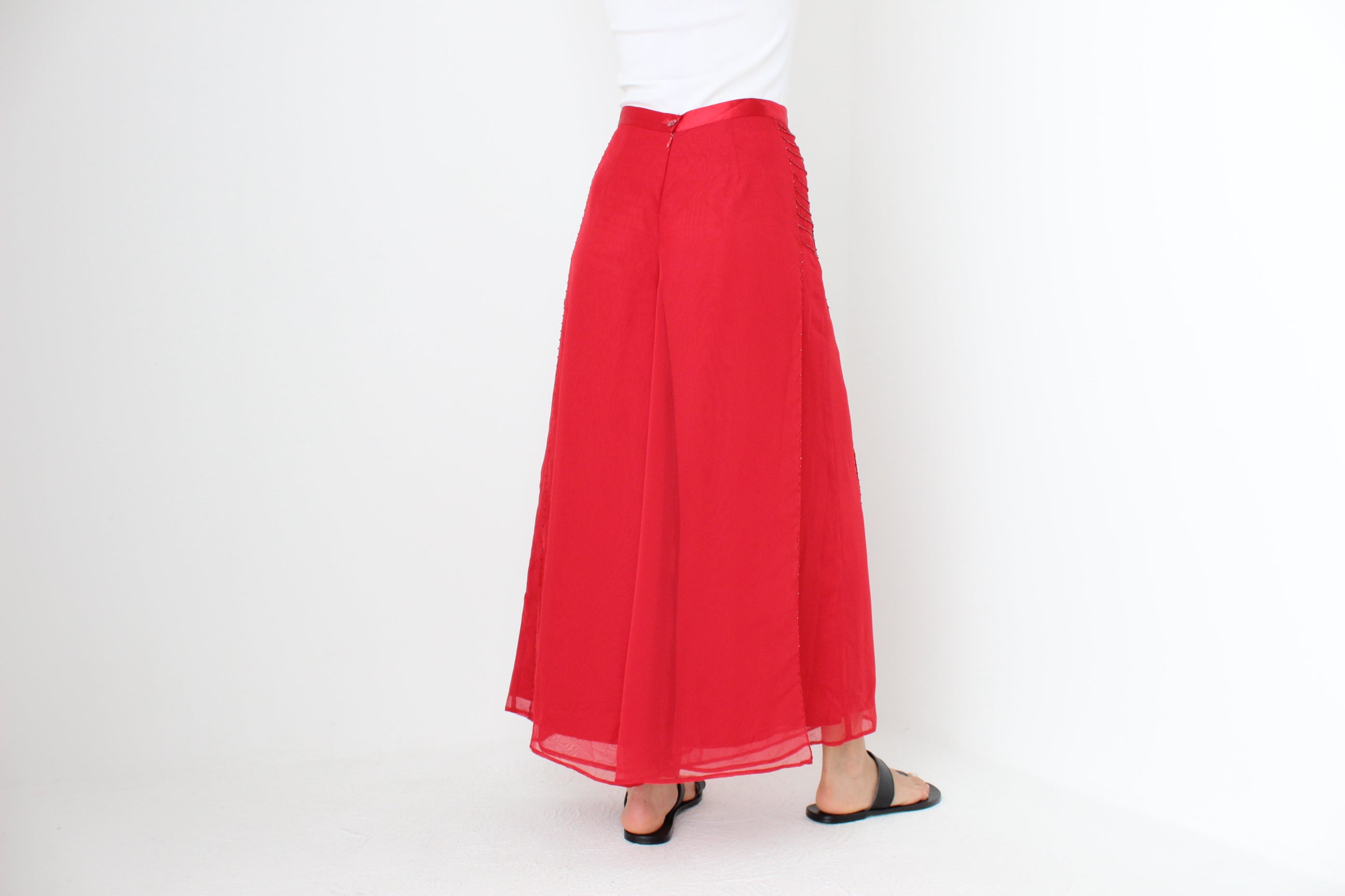 90s Gypsy Wide Leg Cropped Flared Culottes