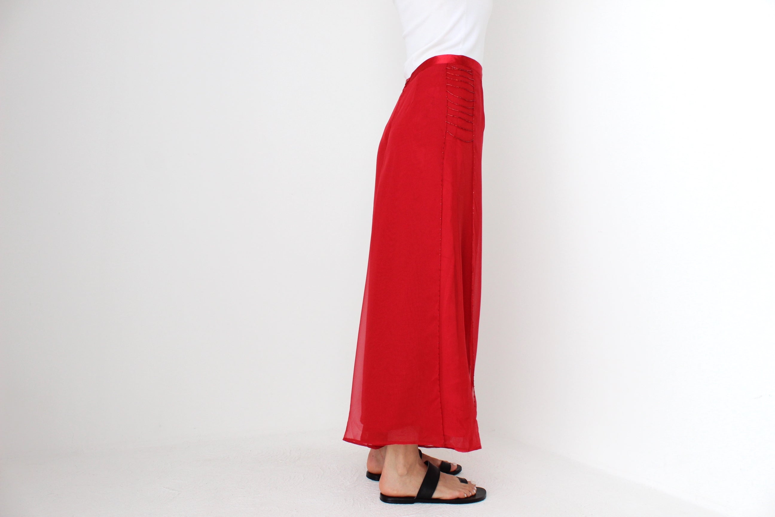 90s Gypsy Wide Leg Cropped Flared Culottes