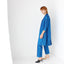 Y2K Raw Silk Electric Blue Power Suit w/ Trench Coat Blazer