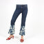 Y2K Bleached Spatter Tie Dye Flared Cropped Jeans