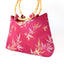 Y2K Blossom Embroidered Satin Structured Bamboo Handle Bag