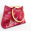 Y2K Blossom Embroidered Satin Structured Bamboo Handle Bag