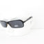 90s Versus - By Gianni Versace Futuristic Matte Black Metal Unisex Sunglasses