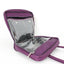 Metallic Purple Square Structured Handbag / Cosmetics Carry All