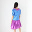 80s Puff Sleeve Lamé Metallic Foil Ruffle Dress