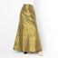 80s Raw Silk Metallic High Waist Trumpet Hem Skirt