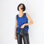 90s Pure Silk Sleeveless Tank Top in Cobalt