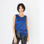 90s Pure Silk Sleeveless Tank Top in Cobalt