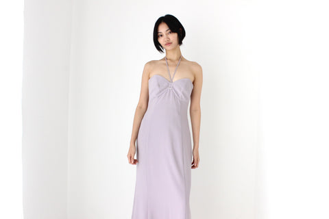Stunning 90s "Covers" Pastel Halter Gown