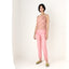 90s Pastel Silk Taffeta Two Piece Cruise Suit
