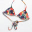 80s Rainbow Patch & Polkadot Bikini Top