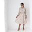 80s Designer Diane Freis Pastel Floral Silk Chiffon Dress w/ Matching Sash