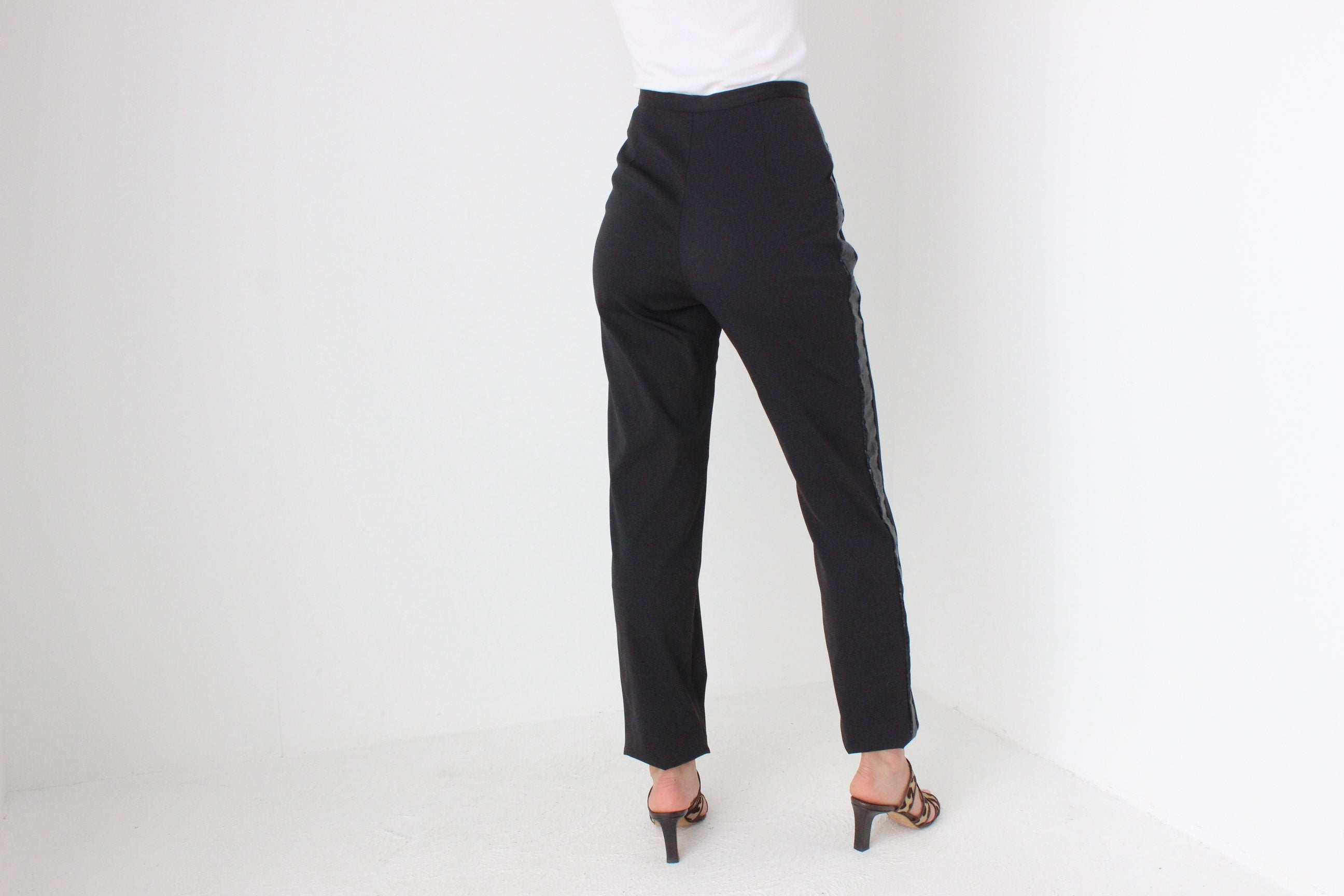 90s Versace Jeans Tailored High Waist Pants w/ Metallic Accents