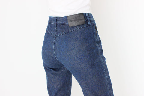 Vintage Moschino "Lace Effect" Dark Denim Bootcut Jeans