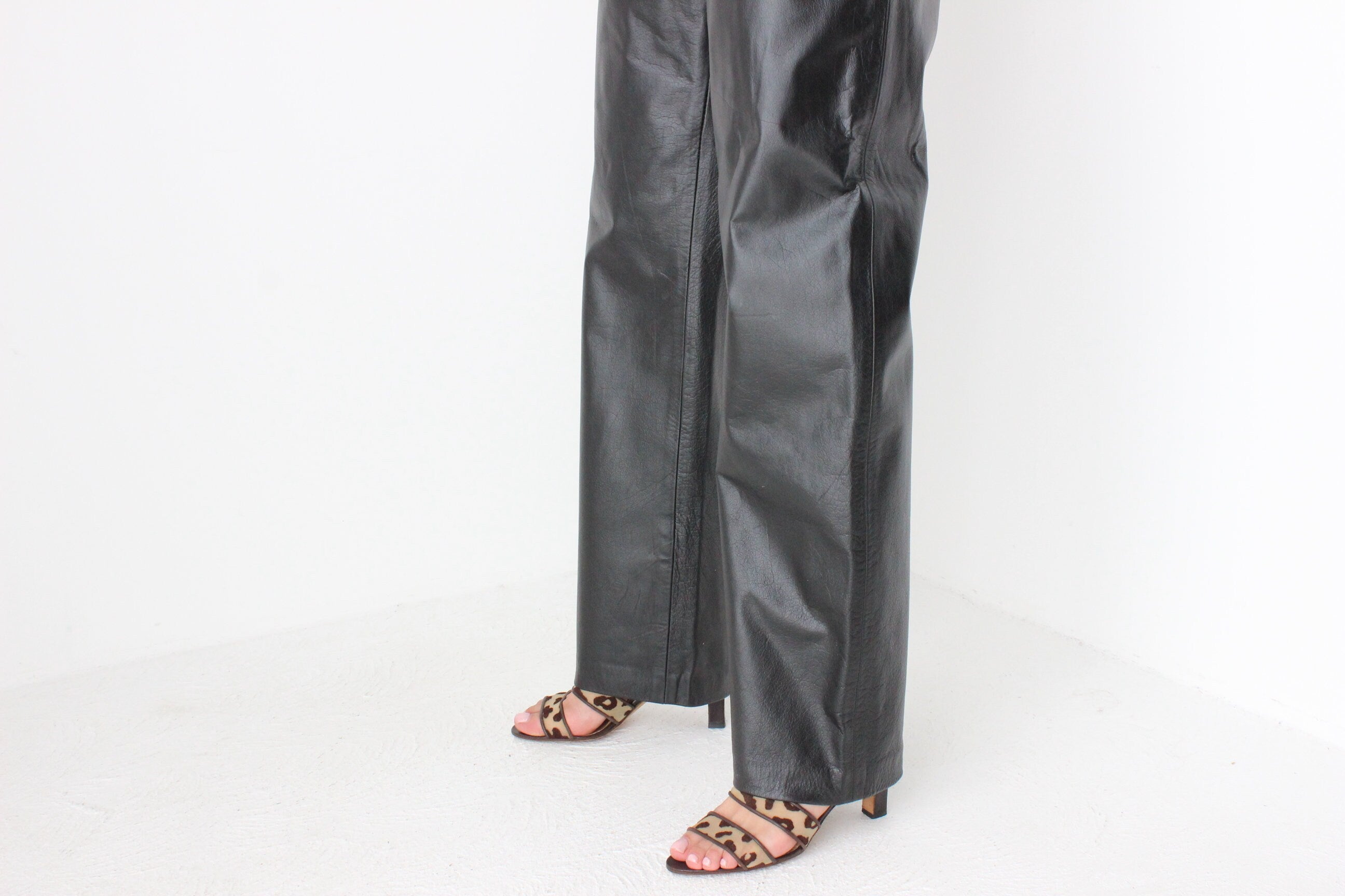 1990s Australian Designer George Gross Leather Trousers