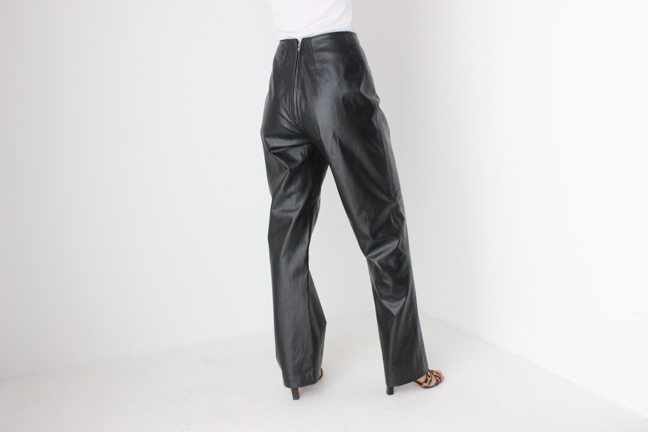 1990s Australian Designer George Gross Leather Trousers